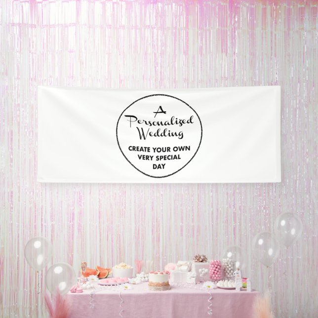 Custom Wedding Welcome Sign 4' x 10' Vinyl Banner (Party)