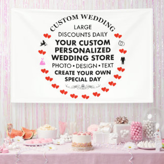 Custom Wedding Welcome Sign 4' x 6' Vinyl Banner