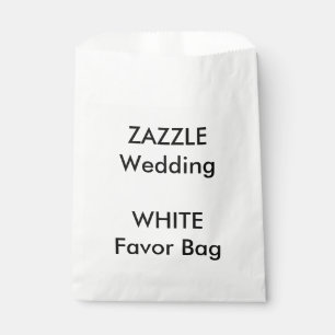 Custom Wedding WHITE Paper Favour Bag