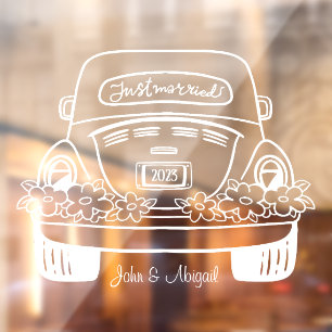 Custom Wedding Window Cling