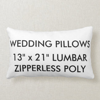 Custom Wedding Zipperless Polyester Lumbar Pillow
