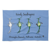 Custom Weedy Seadragon Kitchen Towel