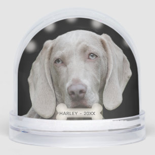 Custom Weimaraner Dog Photo Snowglobe