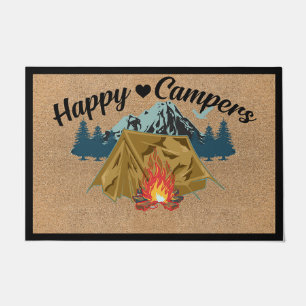 Custom welcome mat, Camping decor Doormat
