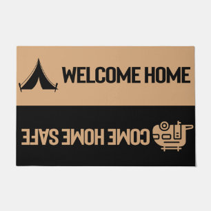 Custom welcome mat, Camping decor Doormat