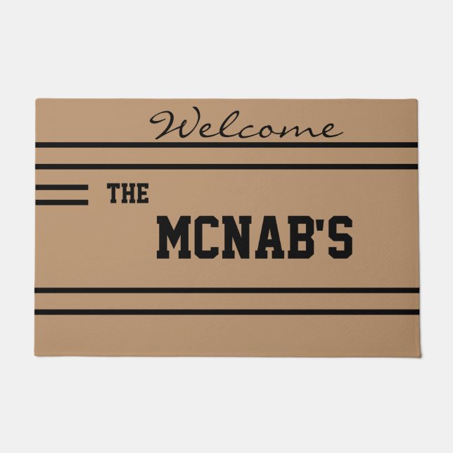 Custom Welcome Mat - Personalised Name/Logo (Front)