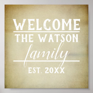 custom welcome poster to personalise