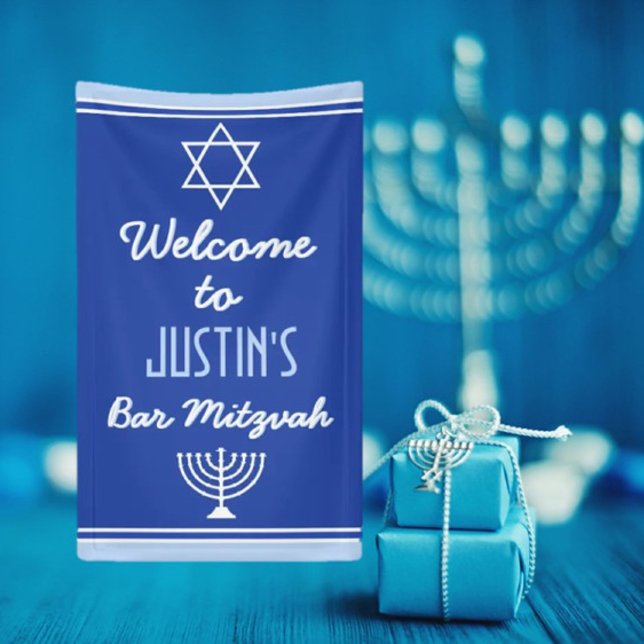 Custom Welcome to Bar Mitzvah Banner (Creator Uploaded)