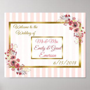 Custom Welcome to the Wedding of (Add Names) Poster