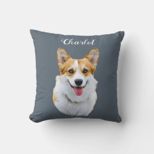 Custom Welsh Corgi Dog Personalised Drawing Cushion