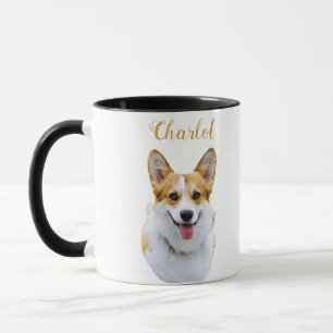Custom Welsh Corgi Dog Personalised Drawing Mug