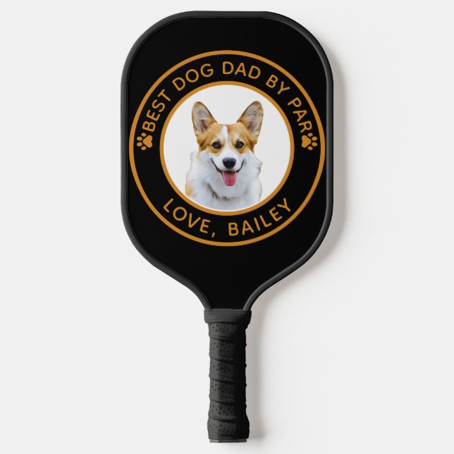 Custom Welsh Corgi Dog Personalised Drawing Pickleball Paddle (Front)