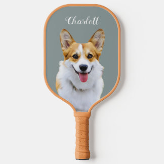 Custom Welsh Corgi Dog Personalised Drawing Pickleball Paddle