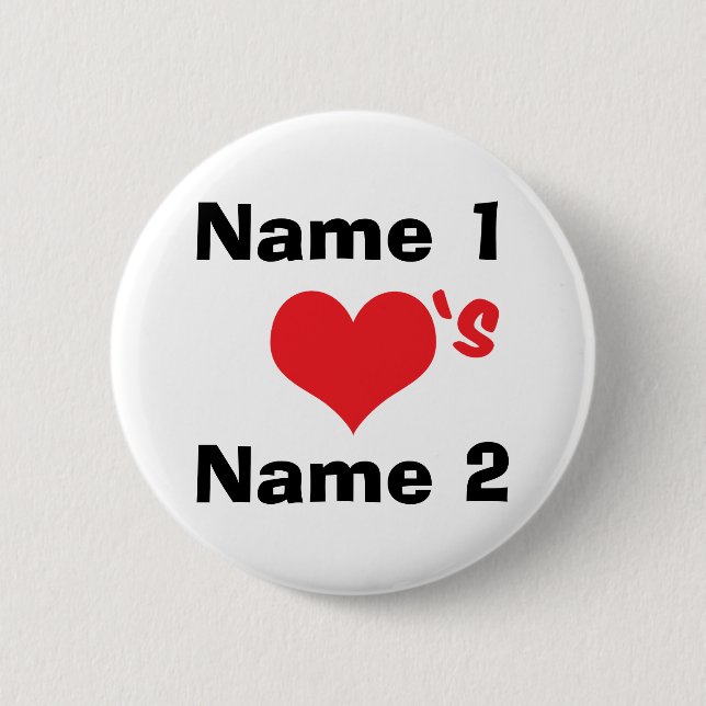 Custom We're In Love 6 Cm Round Badge (Front)