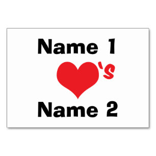 Custom We're In Love Table Number