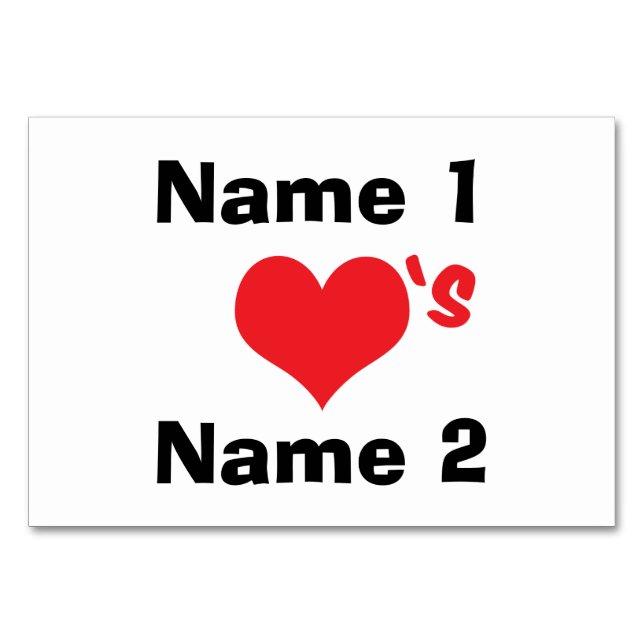 Custom We're In Love Table Number (Front)