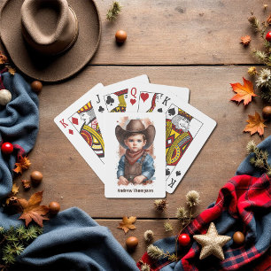 Custom Western Cowboy Birthday Playing Cards