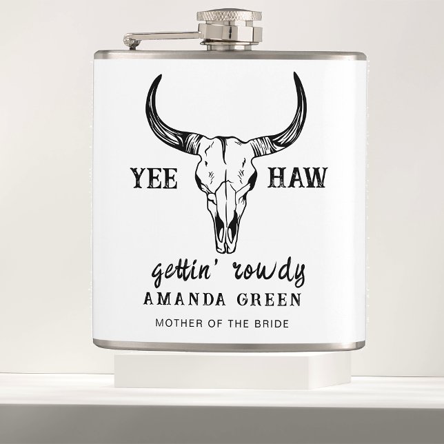 Custom Western Wedding Bachelorette Party Group Hip Flask (Creator Uploaded)