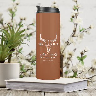 Custom Western Wedding Bachelorette Party Group Thermal Tumbler
