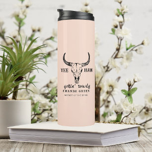 Custom Western Wedding Bachelorette Party Group Thermal Tumbler