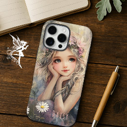Custom Whimsical Daisy Fairy Pastel Watercolor  iPhone 16 Pro Max Case