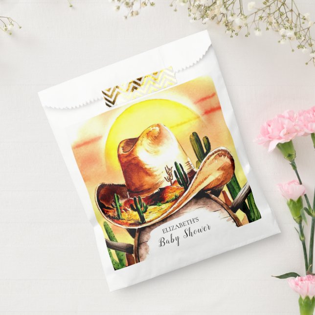 Custom Whimsical Pastel Cowboy Baby Shower Favour Bag (Sealed)
