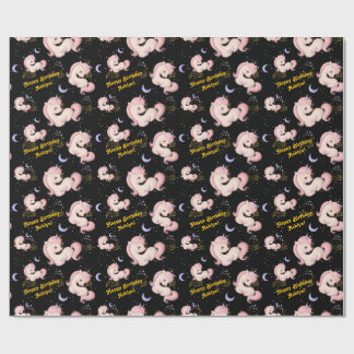 Custom Whimsical Pink Unicorn Girls Birthday |  Wrapping Paper