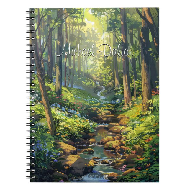 Custom Whispers of the Enchanted Forest Inspired Notebook (Front)