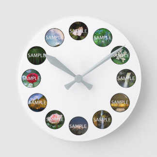 Custom White 12 Photo Clock 
