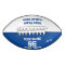 Custom white blue Football with Name, Number, Team