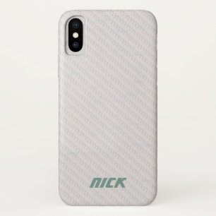 Custom white carbon fibre Iphone x case