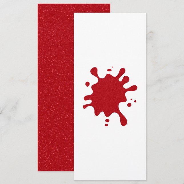 Custom White Card with Tomato Red Ink Splash (Front/Back)
