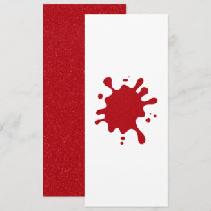 Custom White Card with Tomato Red Ink Splash