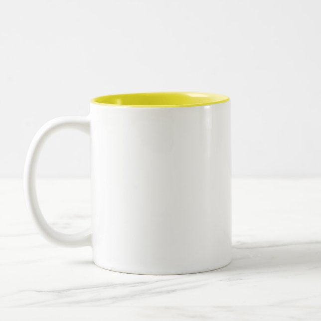 Custom white Design Add Photo or Text Two-Tone Coffee Mug (Left)