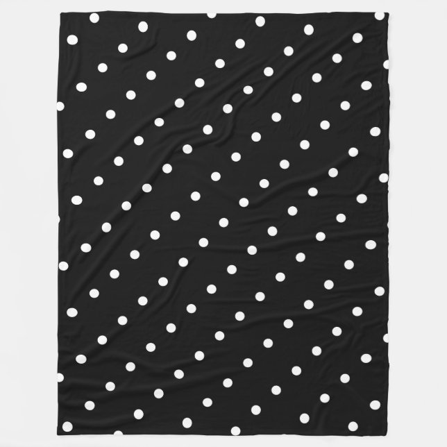 Custom White Dot Fleece Blanket (Front)