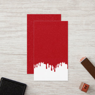 Custom White Drip Tomato Red Flat Loyalty Card