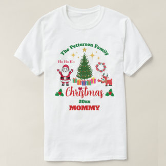 Custom White Family Christmas Santa Claus Unisex T-Shirt