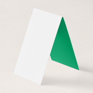 Custom White Front, Emerald Inside Folded Card
