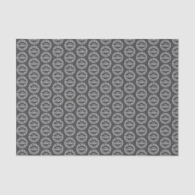 Custom White Logo Pattern Tissue Paper (Front)