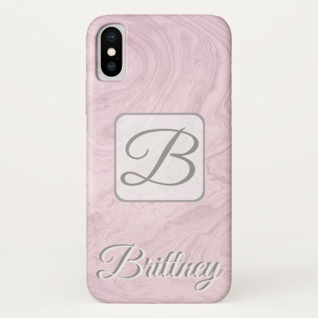Custom White marble Iphone x case (Back)