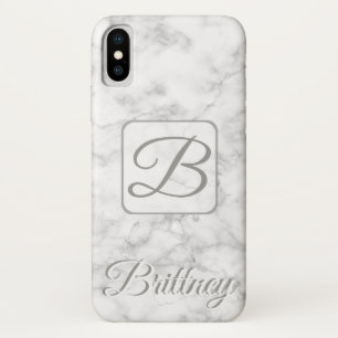 Custom white marble Iphone x case
