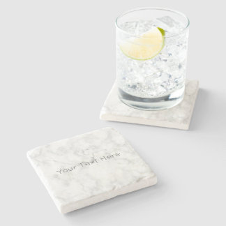 Custom White Marble Stone Coaster