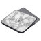 Custom white marble stone monogram laptop sleeve