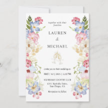 Custom White Multicolor Spring Fairy Wedding