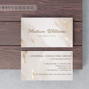 Custom White Pink And Purple Gold Professional Business Card