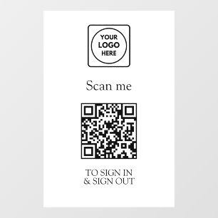 Custom White QR Sign-In   Visitor & Employee 