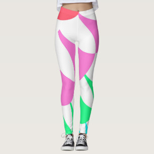 Custom White Rainbow Scales Leggings