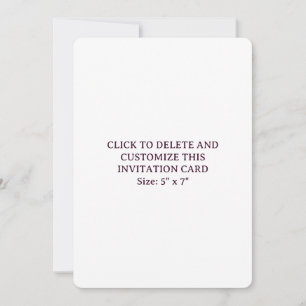 Custom White Rounded 5" x 7" Flat Invitation Card