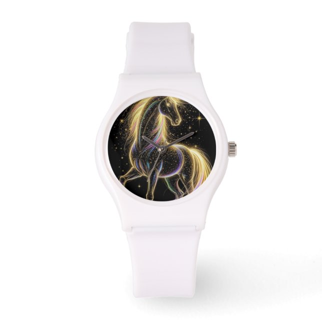 Custom White Silicone Watch – Modern Unisex (Front)