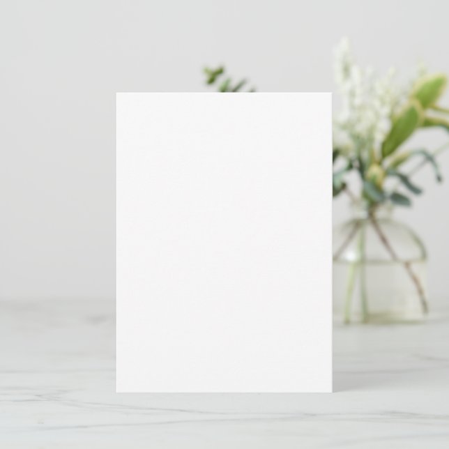 Custom white simple Design Add Photo or Text Card (Standing Front)